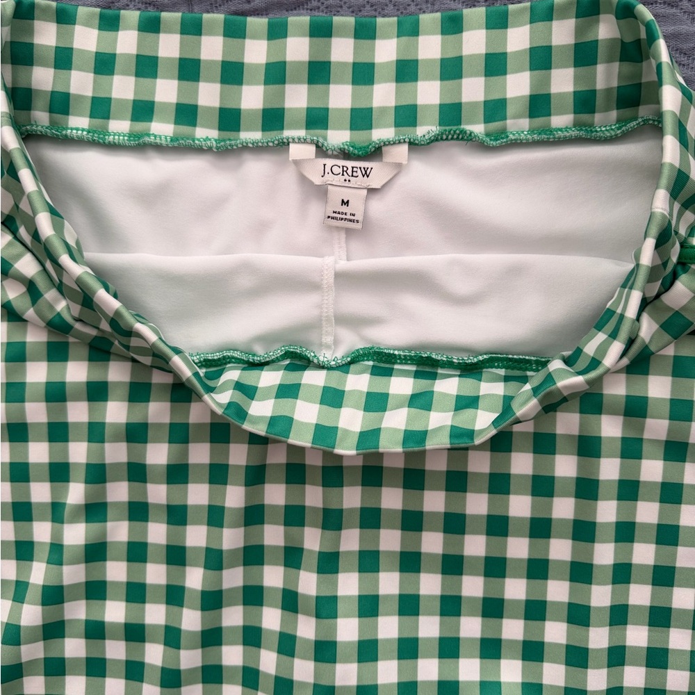 J Crew green and white gingham skort-LIKE NEW-size medium - Picture 4 of 4